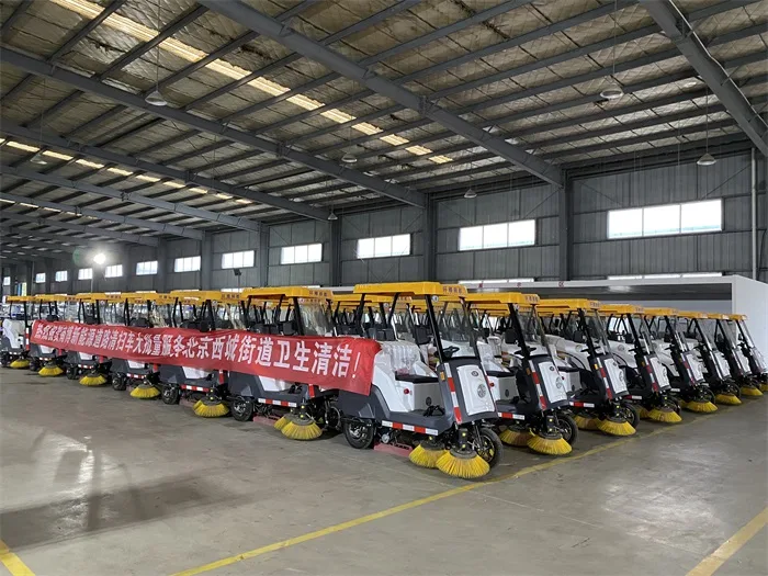 NanboC170 Semi-enclosed Road Sweeper serving a sanitation company in Beijing