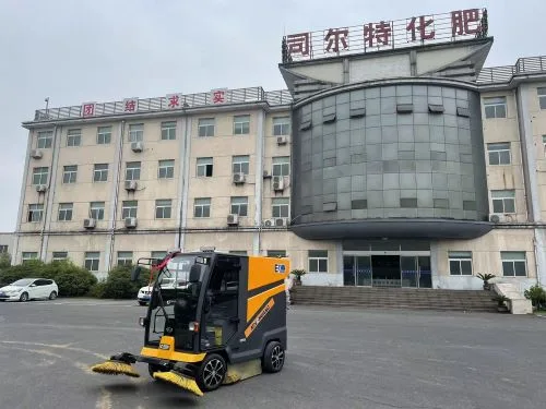 NanboC200 Fully Enclosed Road Sweeper serving a fertilizer plant in Xuancheng