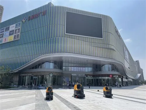 NanboM90 Ride-on Floor Scrubber serving a shopping plaza in Xuancheng