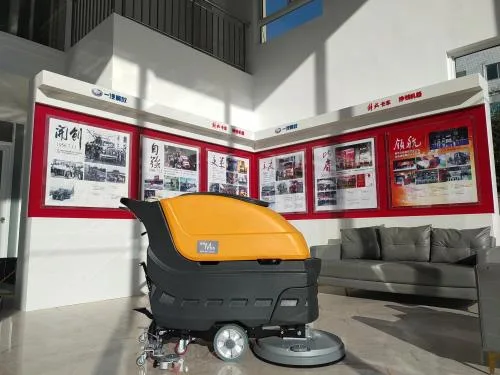 NanboM55 Walk-behind Floor Scrubber serving an automotive factory