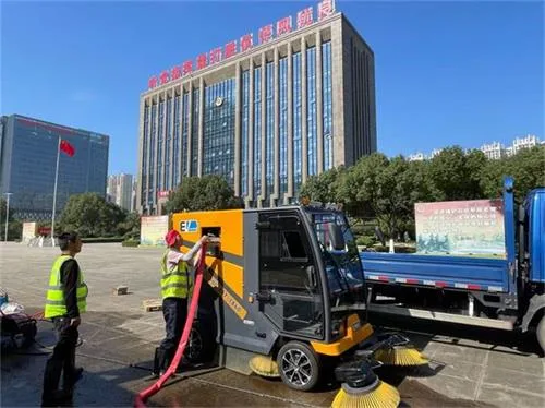 NanboC200 Fully Enclosed Road Sweeper serving a People’s Armed Police unit