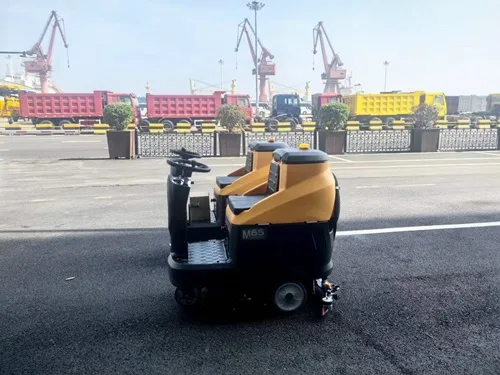 NanboM65 Ride-on Floor Scrubber serving a seaport