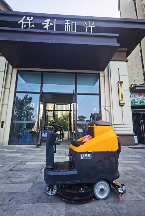 NanboM65 Ride-on Floor Scrubber serving a residential community in Nanchang