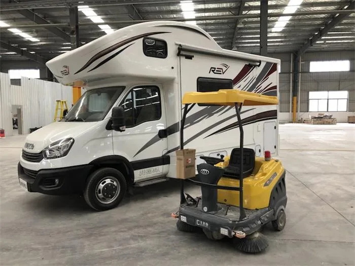 NanboC120 Ride-on Sweeper serving warehouses